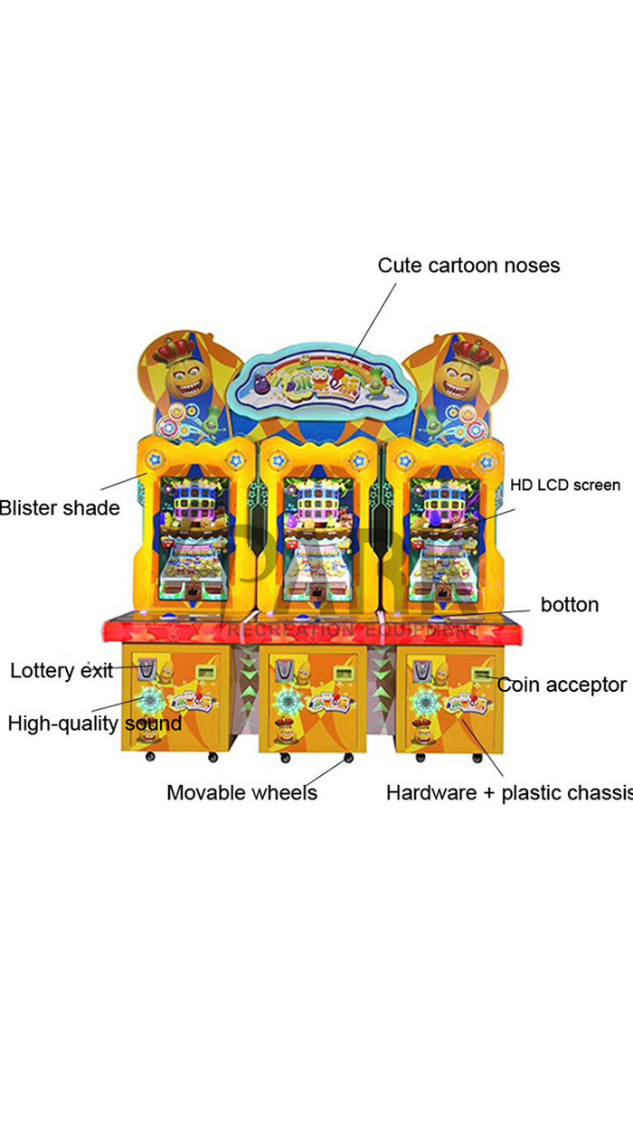Three Players Redemption Game Machine With CE Certificate 1 Year Warranty
