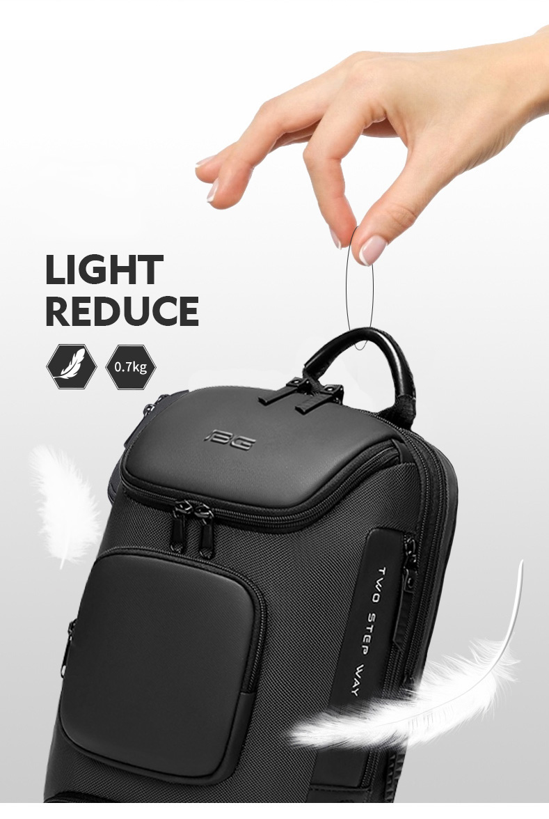Factory wholesale custom LOGO fashion anti theft men customized waterproof shoulder chest crossbody sling bag for men