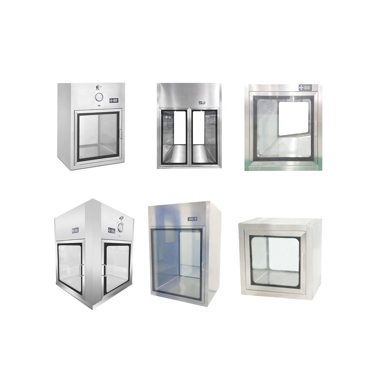 304 Clean Room Stainless Steel Pass Box Static 220V With Interlocking Transfer Window