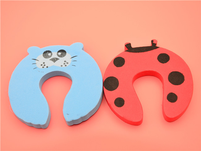 Cartoon Foam Baby Door Stopper Sliding Door Rubber Type Easy To Install / Remove