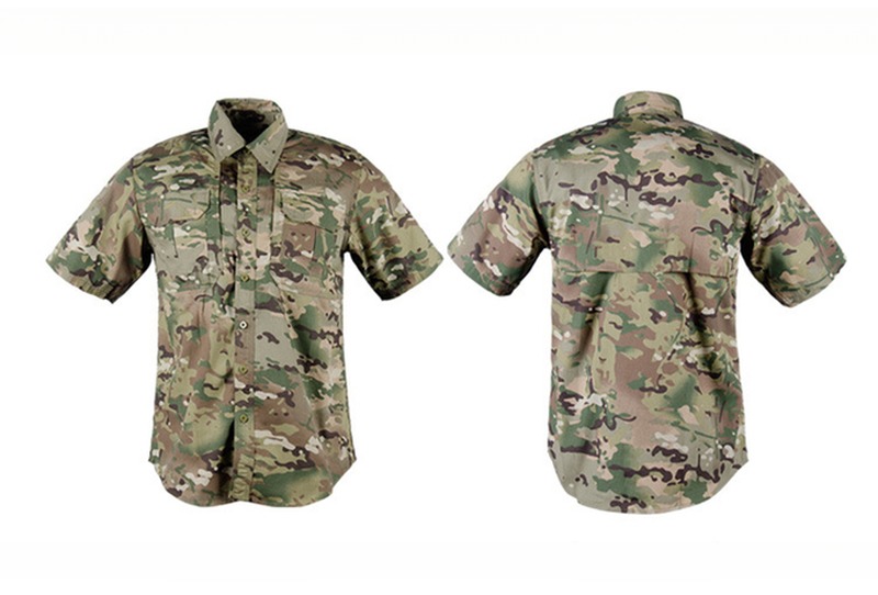 Training Short Shirt in Army Green Style for Light weight Wear-Resistant Breathable