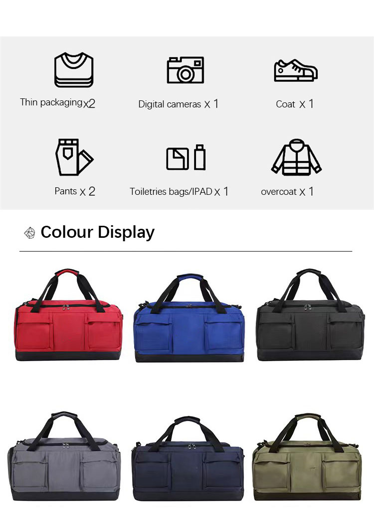Weekender Overnight Waterproof Travel Gym Sports Duffel Bags With Shoe Compartment