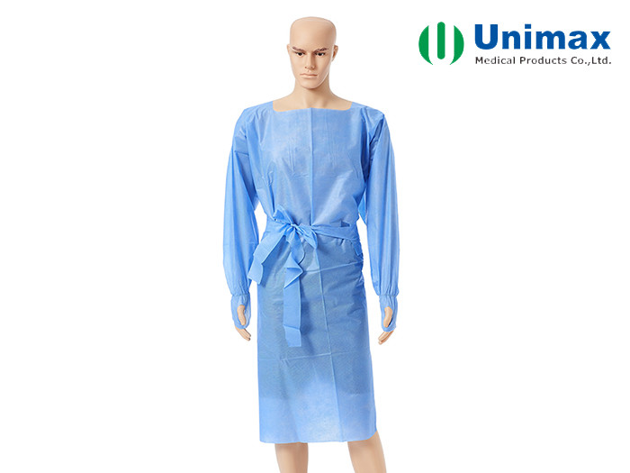 CE FDA Surgical Robe SMS Disposable Isolation Gowns With Thumb Hole