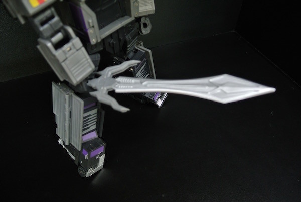 Grey Color Transformer Robot Toy Have Sword For Adult Raise Manipulative Ability
