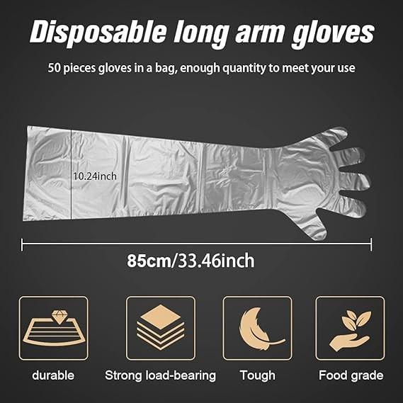 Disposable Field Dressing Gloves Veterinary Insemination Rectal Long Gloves,