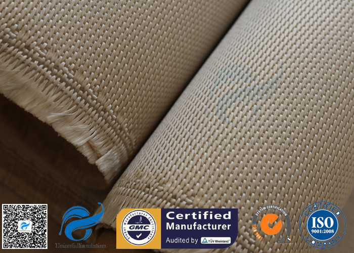 High Temp Silica Fabric Brown 35OZ 92CM 800℃ Durable Electrical Insulation
