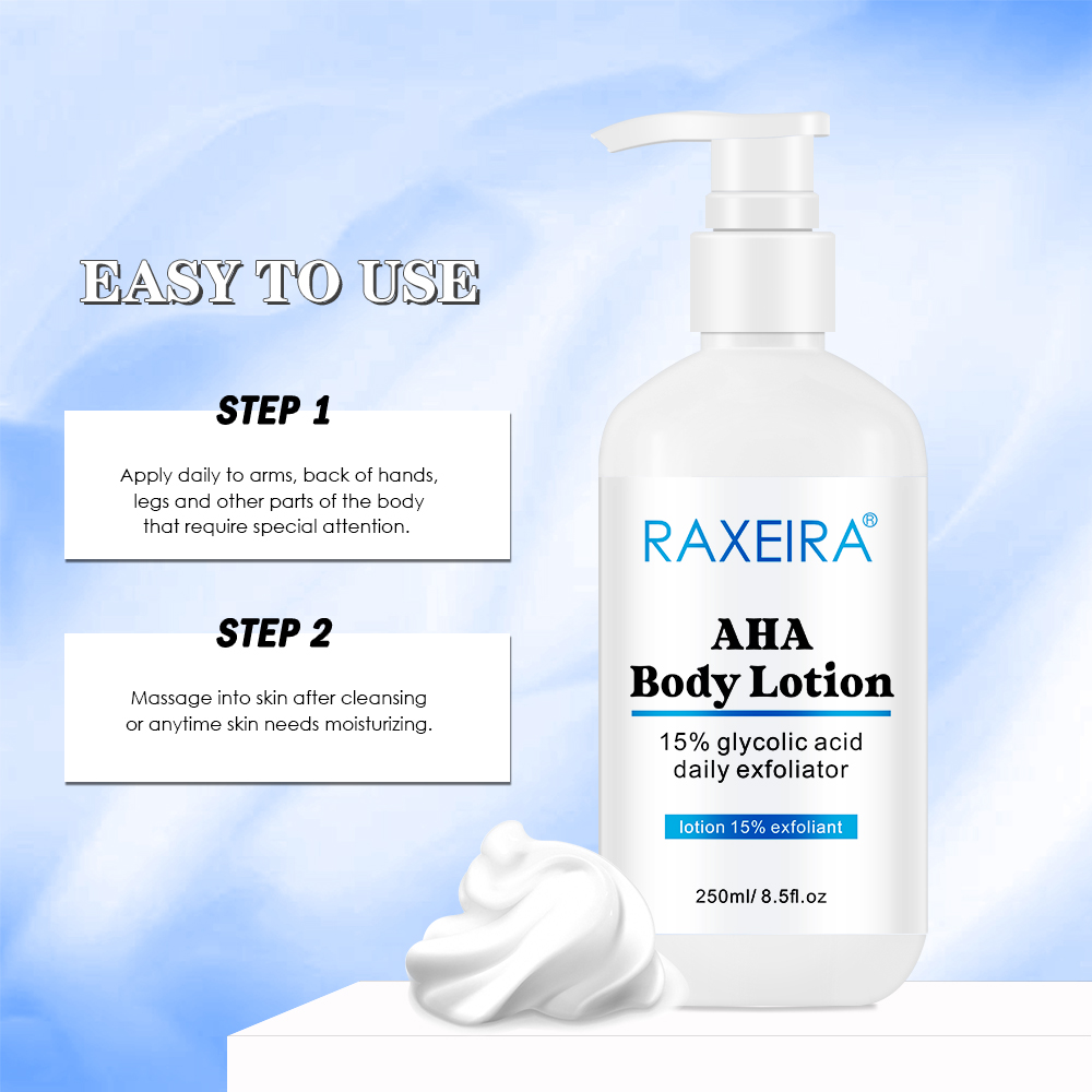 Hydrating Body Lotion 15% Glycolic Acid Glowing Skin Brighten Moisturizing Milk Body Cream Whitening Body Lotion