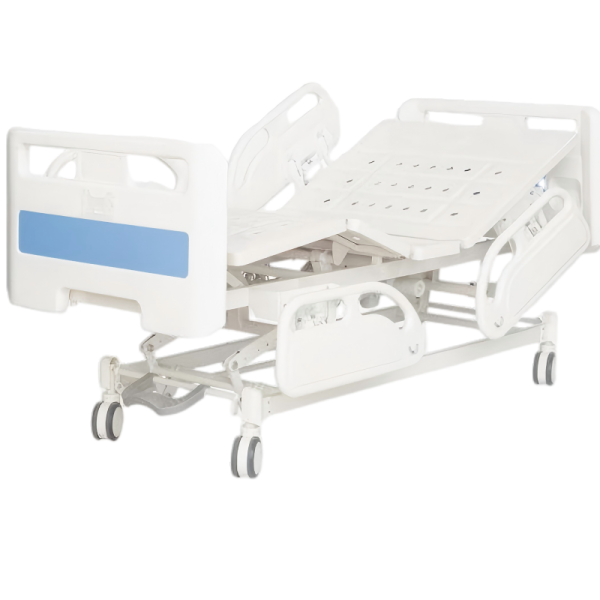 DH-1 Three-Function Electric Hospital Bed with 260kg Load Capacity and European 4-Section Safety Rails