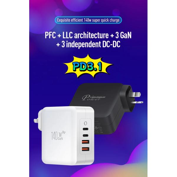 100W GaN USB-C PD Fast Charger with US Plug