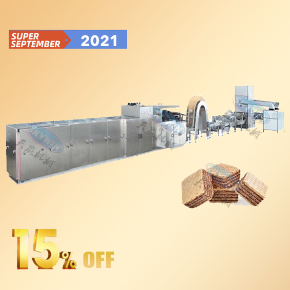 Skywin 304 Stainless Steel Chocolate Snack Wafer Biscuit Production Line