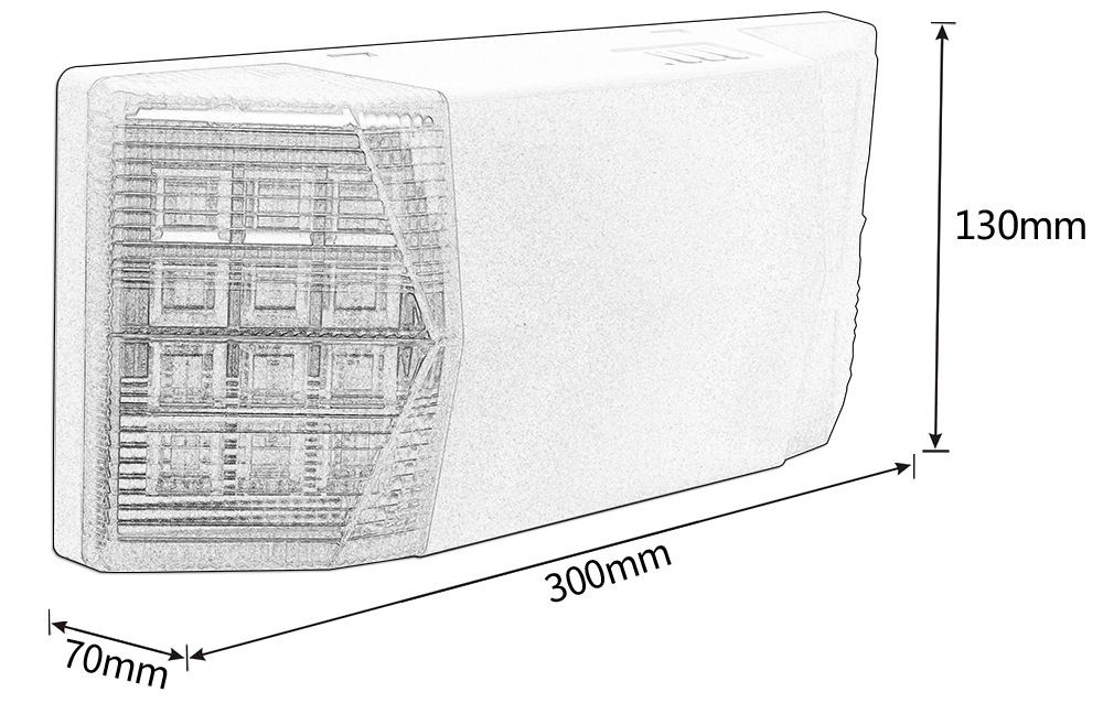 Non Maintained LED Emergency Twin Spot Light 6W 600Lm Wall Mounting
