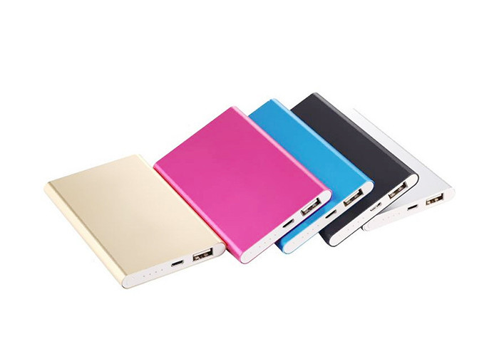 Aluminum Alloy Ultra Thin Power Bank 4000 Milliampere Customized Designed