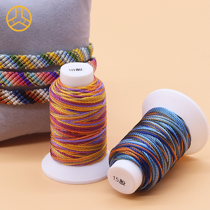 12g 18PLY 40 Colors Supply 100% Polyester Multi Color Sewing Thread Polyester Braid