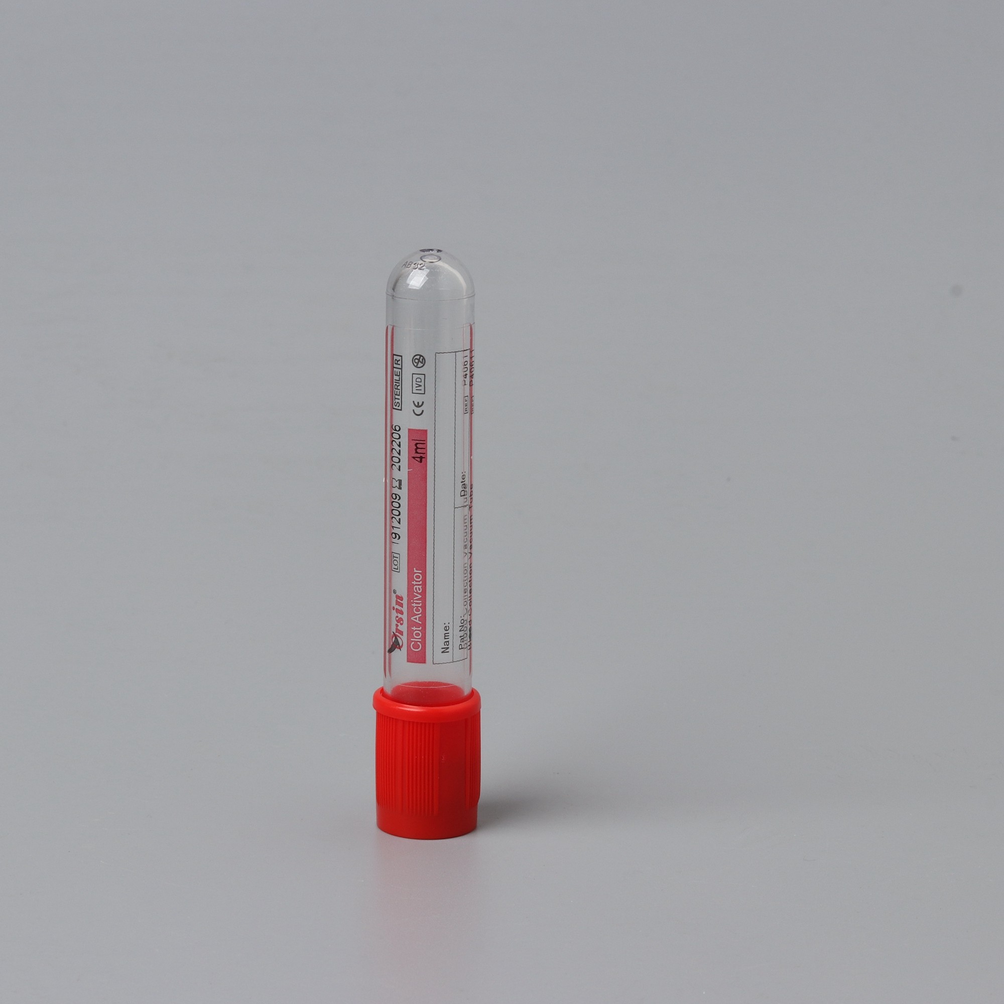 Clot Activator  Red  Glass  PET  Plastic  1-10ml  Serum Serum Biochemistry