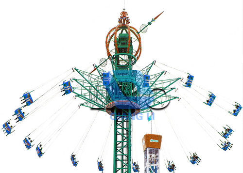 Popular Amusement Park Thrill Rides Crazy Drop Tower Ride With 36P Seat