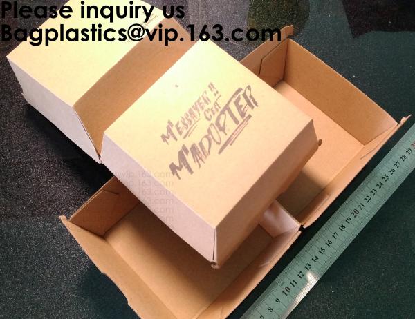 Kraft Paper Burger Box Corrugated Hamburg Box,Burger French Fries Packaging