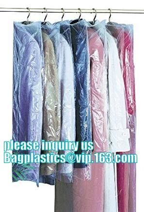 garment packaging bag cover dry clean poly garment bag rolls,laundry dry cleaning garment bag,Clear Polythene 21x4x54'',