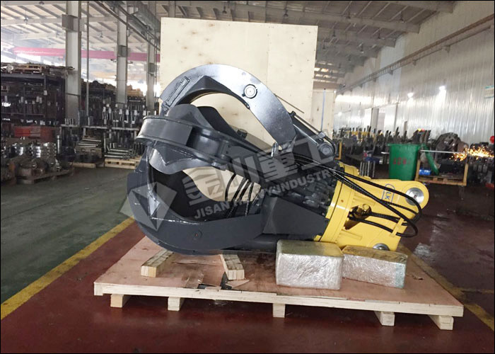 Hydraulic Rotary Orange Peel Grapple , Long Durability Rock Grapple For Excavator