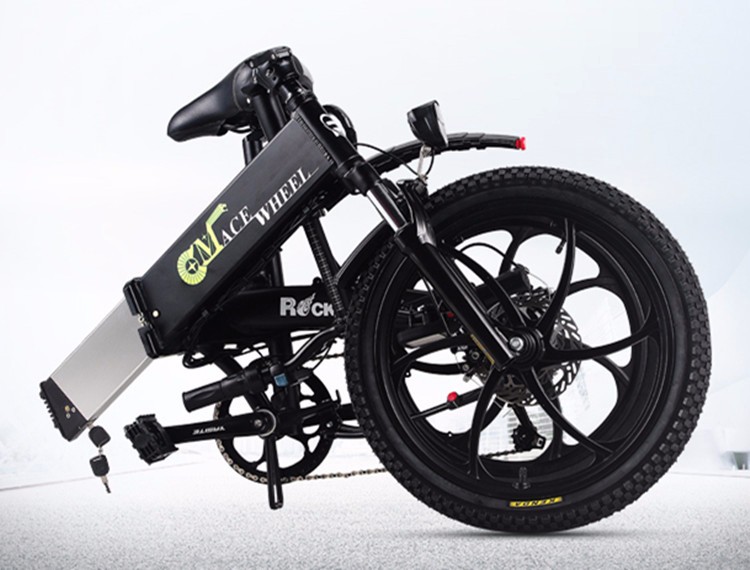 Lightweight Electric Folding Bike 350W Magnesium Alloy Wheel 20 Inch With LCD Display
