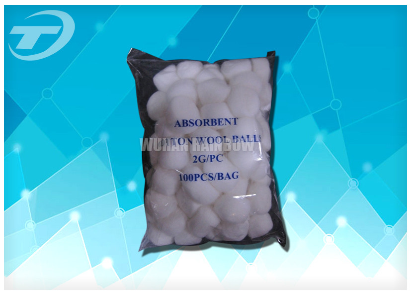 CE ISO13485 0.2g - 2g Medical Absorbent Cotton Wool Ball White