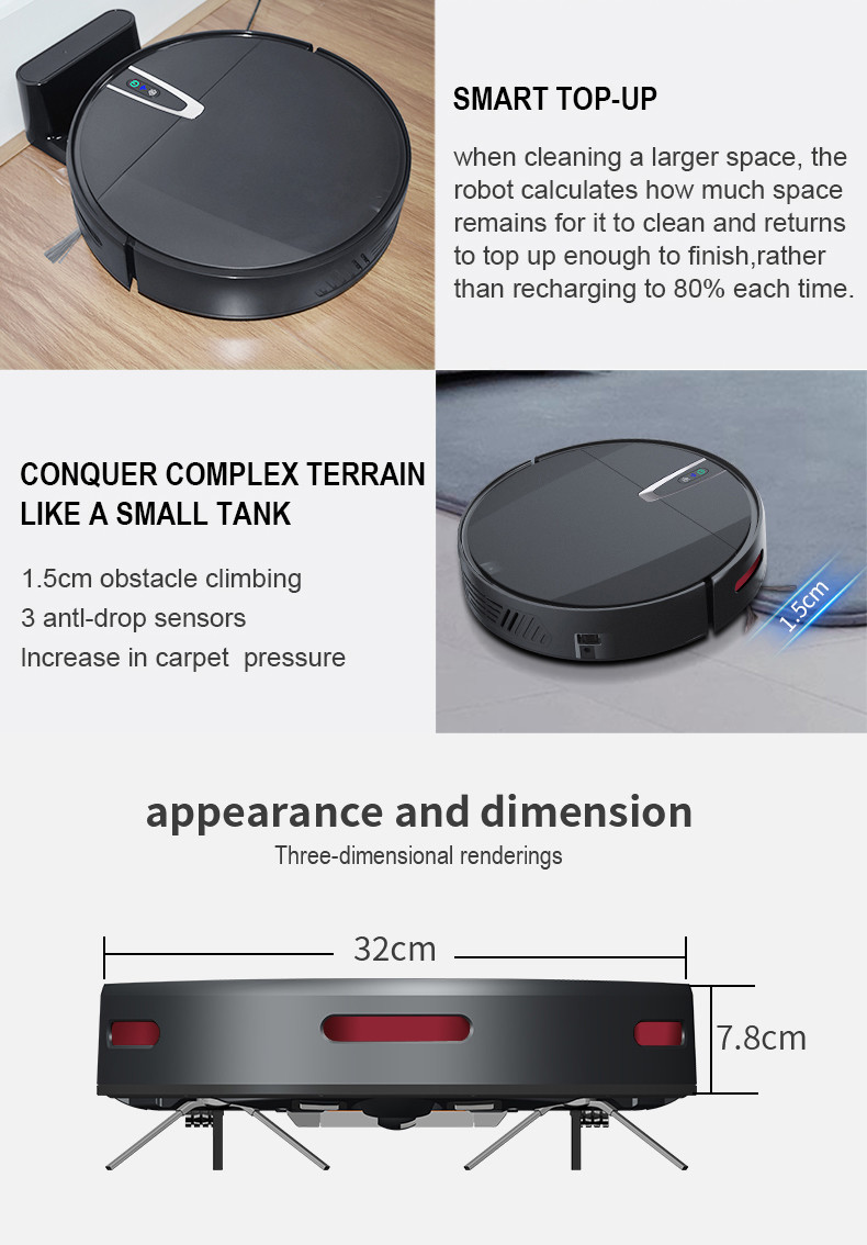 Amazon Hot Smart Robot Vacuum Cleaner Super-Thin Cleaner Mop High Pressure Cleaner