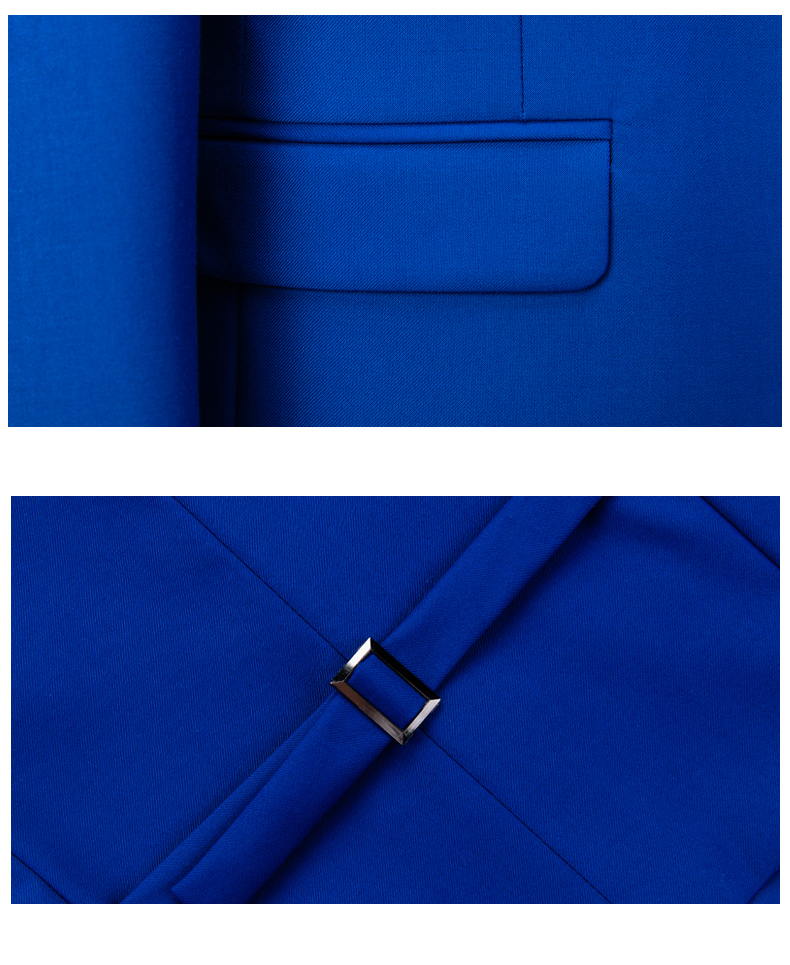 Men's 3-Piece Suit Set Flat Front Woolen Cloth Jacket Pants Vest for Formal Occasions