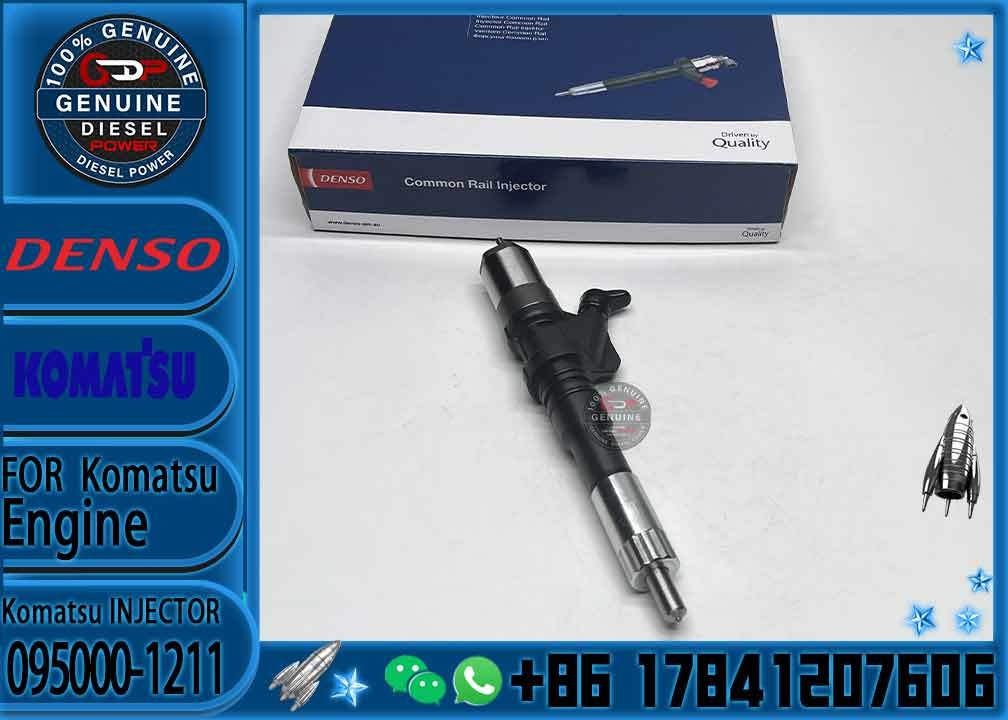 Diesel Fuel Common Rail Injector 095000-1211 6156-11-3300 095000-1210 095000-0800 095000-0801 for Komat-su PC400-7 PC450