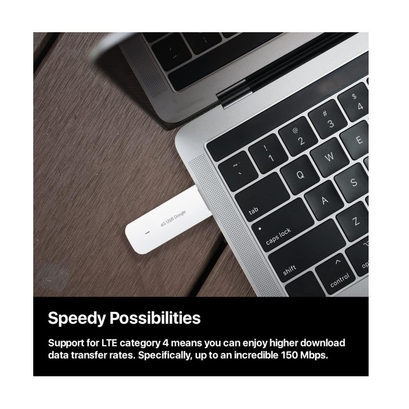 Unlocked Brovi E3372-325 4G USB Dongle (White) . Super-Fast 150Mbps Speed. Works with Any Network SIM Card Worldwide. Includes 2