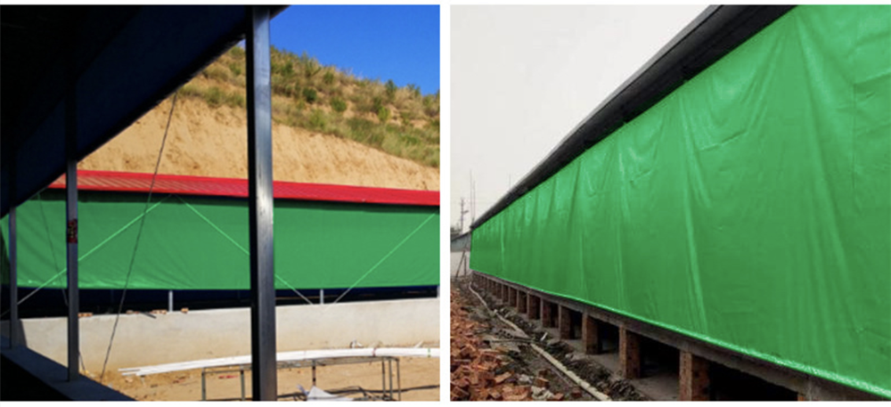 300-1000gsm PVC Tent Fabric Poultry And Livestock Farms Rolling Curtains Thermal Tarpaulin