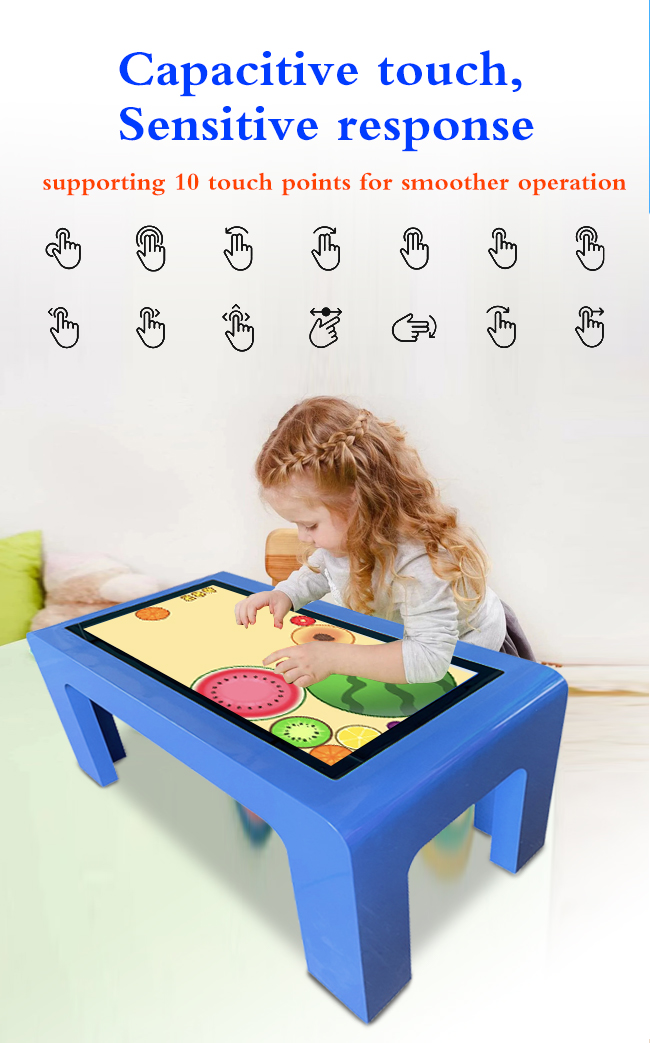 Interactive Kids Game Multitouch Table With Touch Screen Kids Education LCD Touchscreen Desk