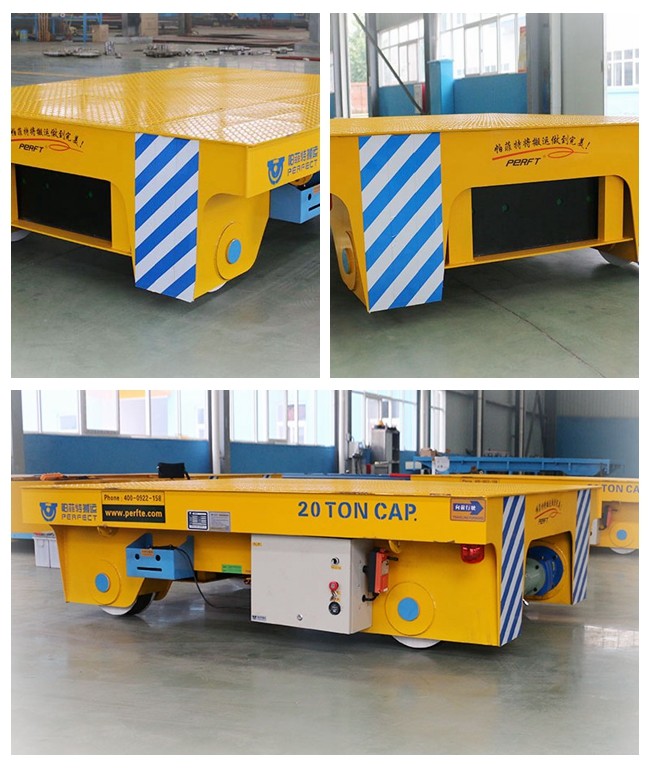 Motorized Electric Battery Powered 20m/Min Rail Material Transfer Cart