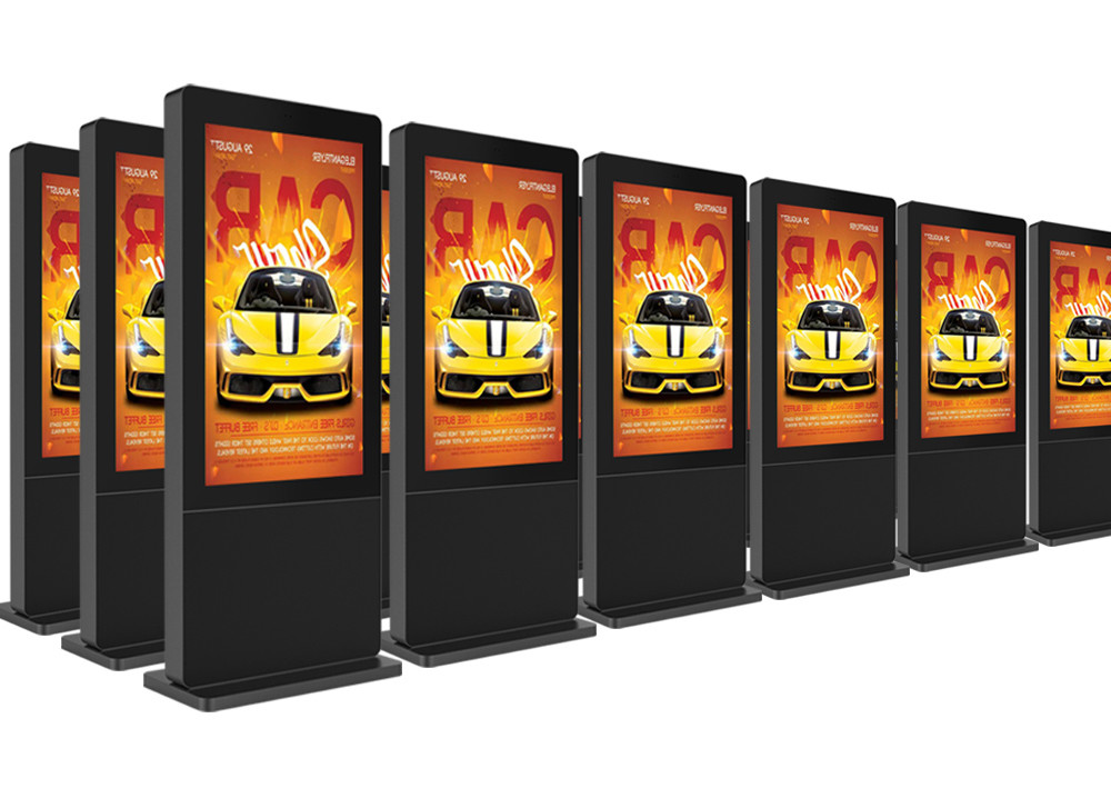 Floor Standing LCD Kiosk Displays 55 Inch LCD Screen Advertising Outdoor Waterpoof IP65 IP67