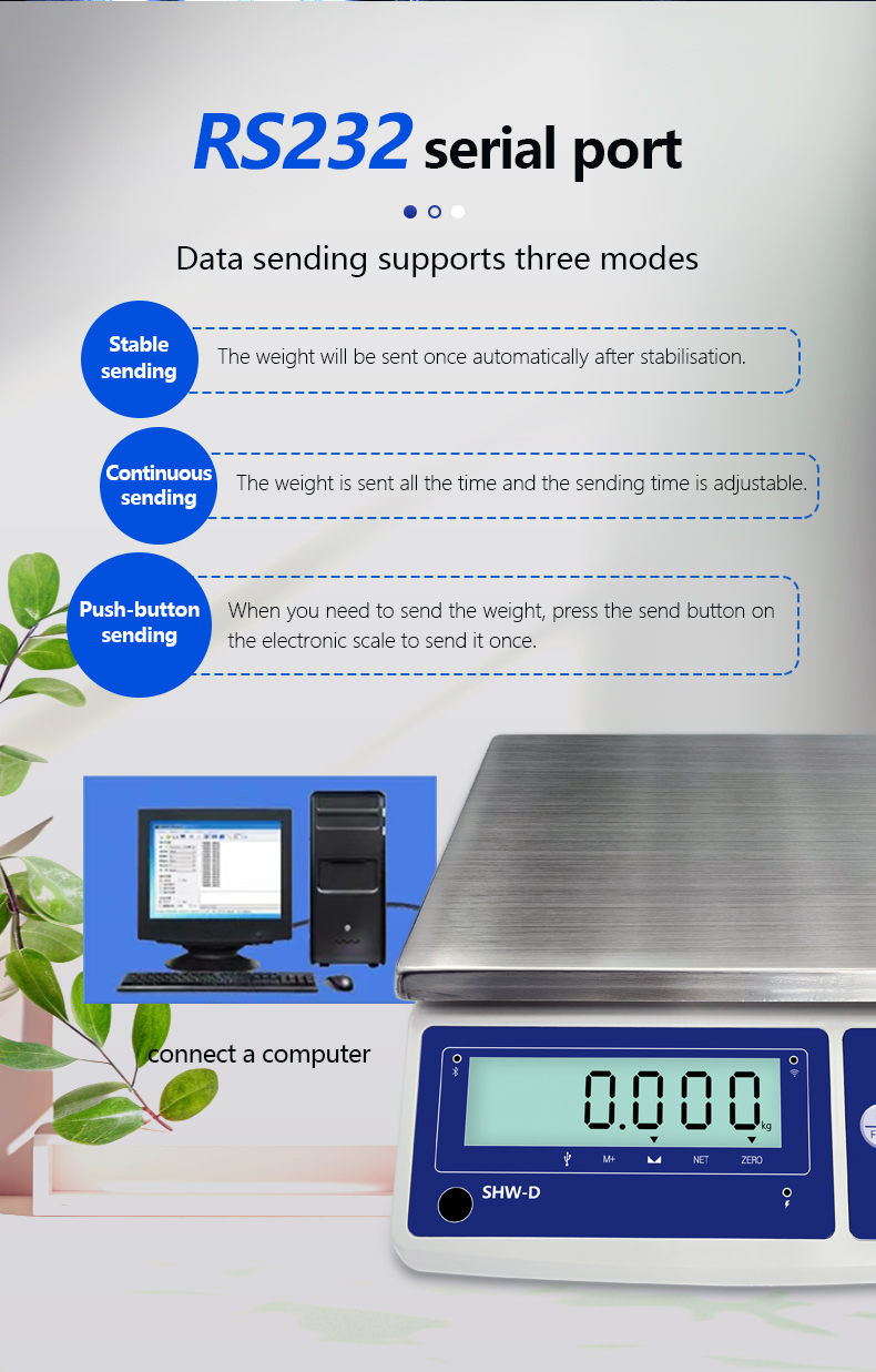 SHWDL-4G 3-30KG Industrial Weighing Scale with LCD Display High Precision Table Scale