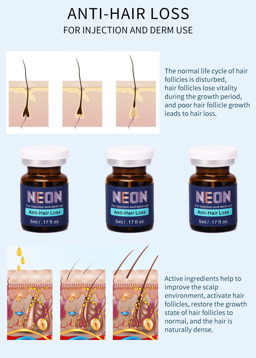 Original Anti Hair Loss Injection Treatment Hair Regrowth Essence Alopecia Areata Mesotherapy Serum For Hair