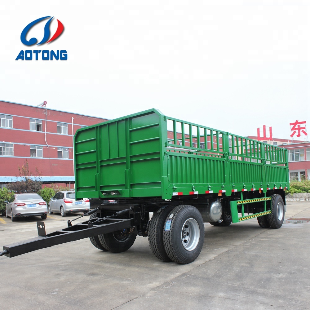 Customers Optional Draw Bar Farm Tractor Full Trailer with Tipper and 11R22.5 Tyre