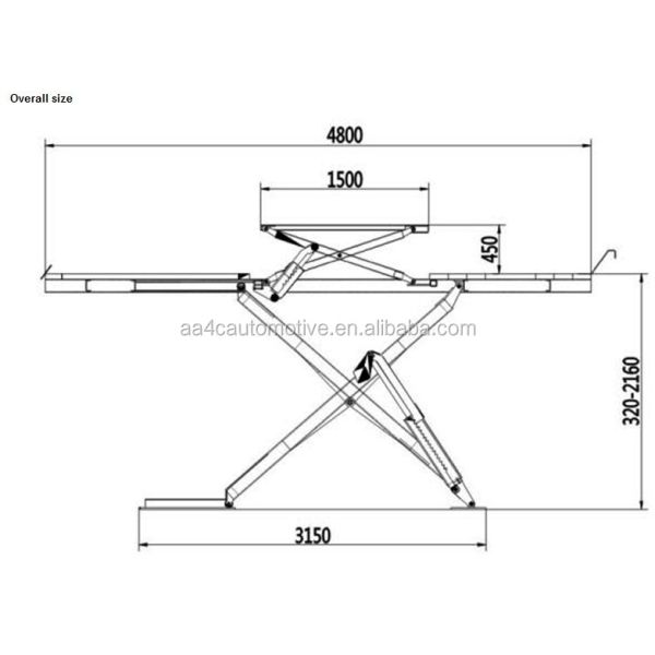 CE Certification and Scissor Design used air jack car lift