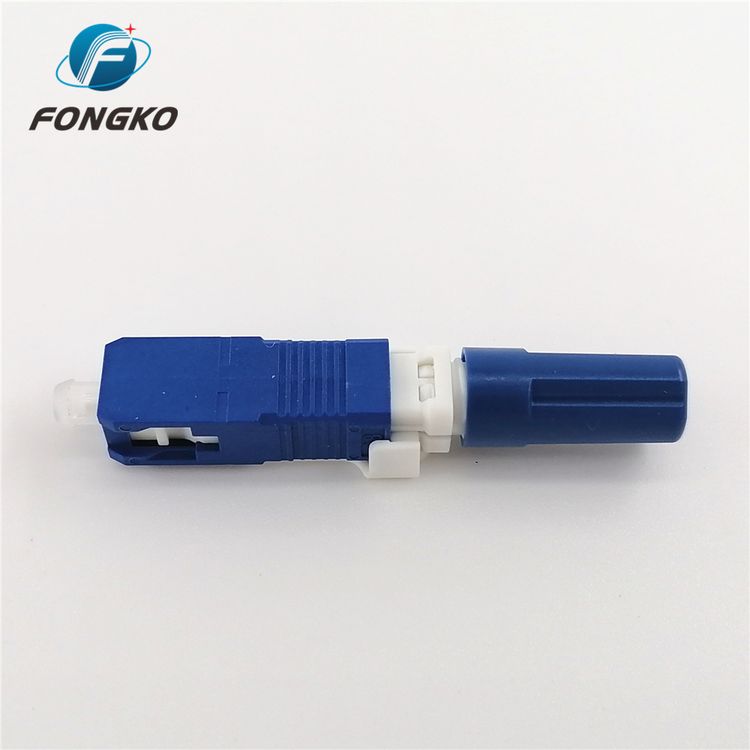 SC APC Fiber Optic Quick Connector , Singlemode Optical Fiber Fast Connector
