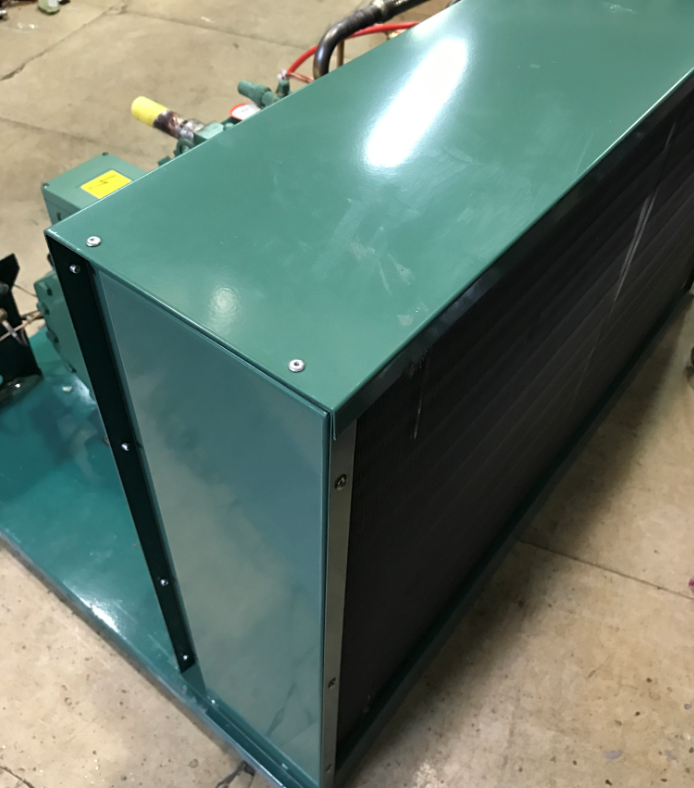 Low Noise Semi Hermetic Condensing Unit Screw Compressor Optimum Economiser Operation