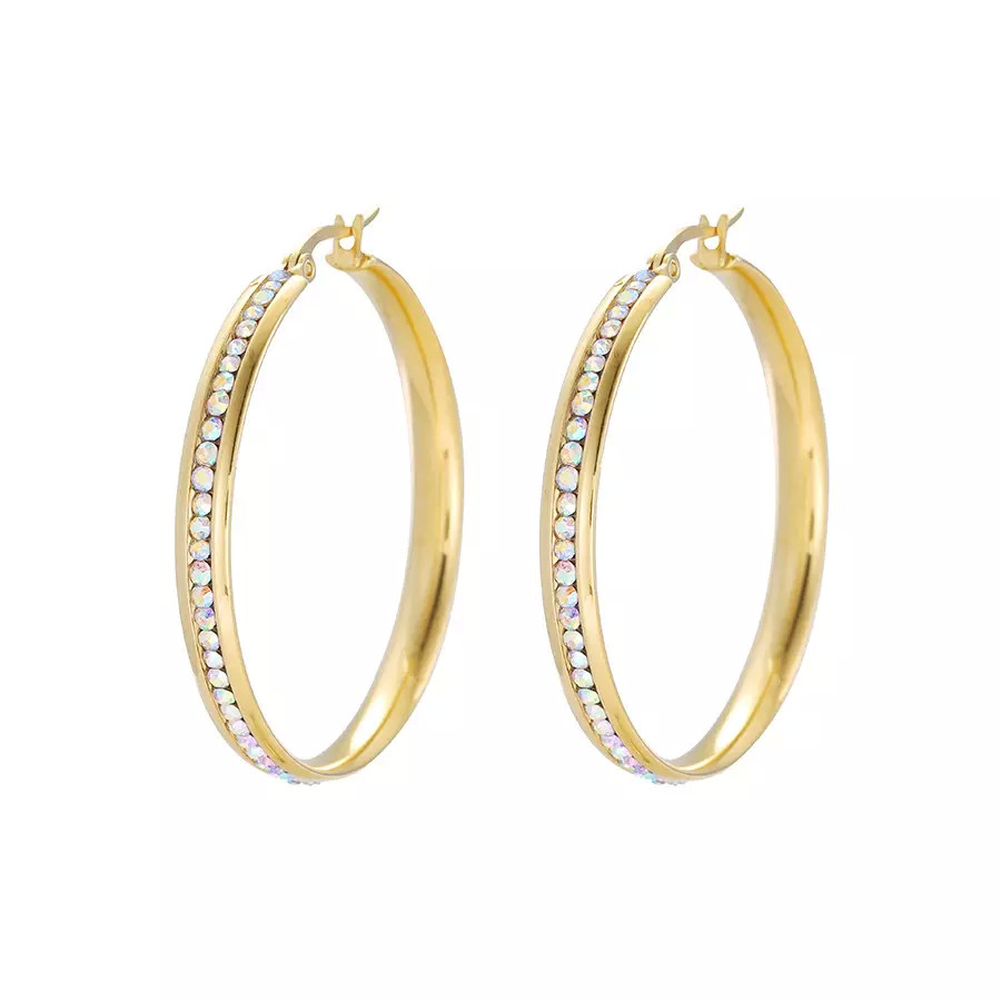 Evil Eye Stainless Steel Gold Earrings Niche Luxury Fashion Blue Eye Earrings