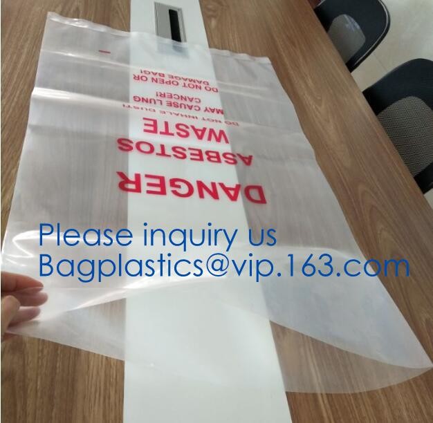 Large Size Good Quality Biohazard PE Disposable Waste Bag Thick Plastic Asbestos Bag,Jumbo Plastic Industrial Garbage Pa