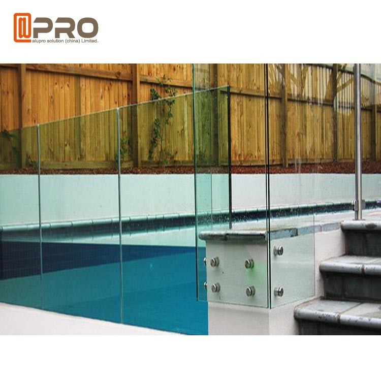 Interior Clear Laminated Tempered Glass Aluminum transparent Balustrade
