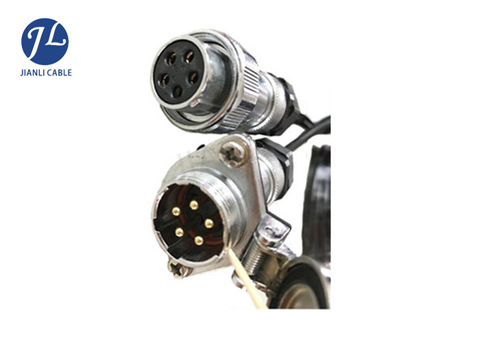 Side View Camera Vision Systems Cable with 7 Pin Metal Lockable Connector 1 Camera