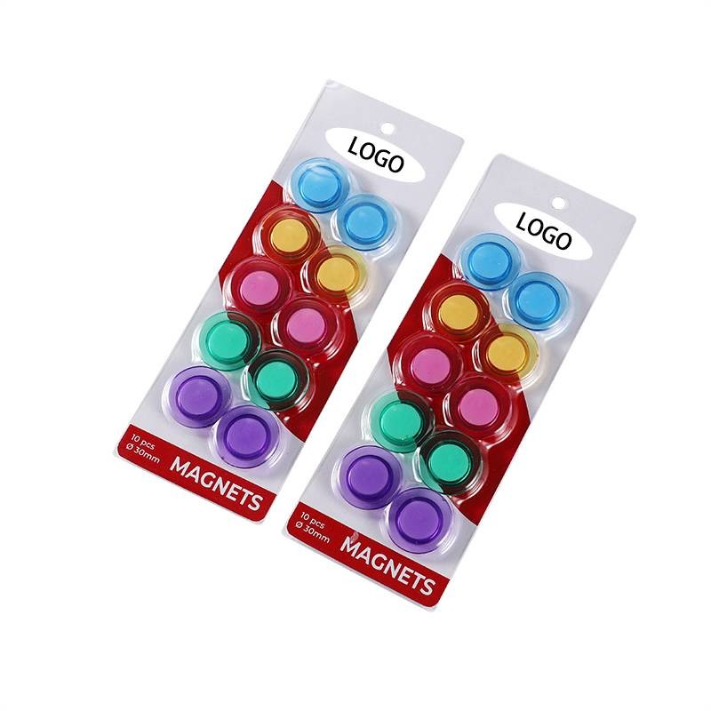 Whiteboard Magnetic Button Slip Free Colorful Round Magnets OEM
