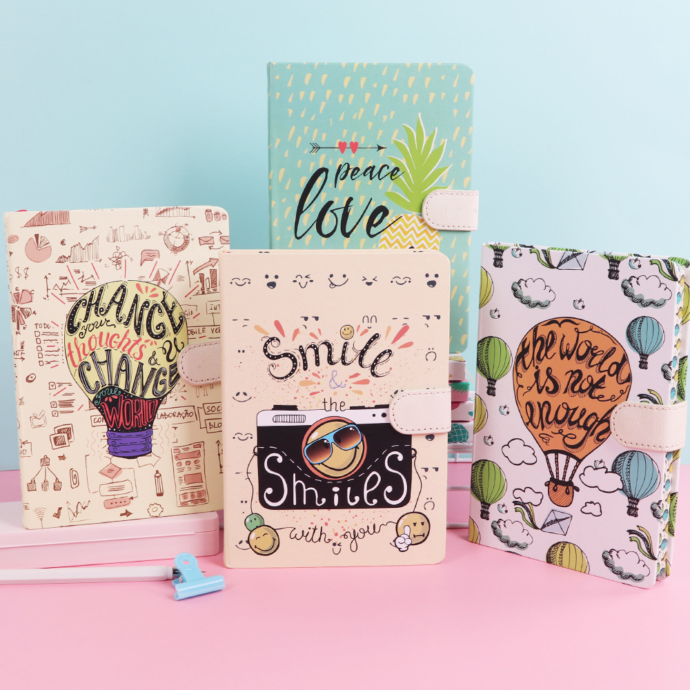 2022 Soft Custom Notebook A5 Magnetic Student Notebook Beautiful Notebook for Girls