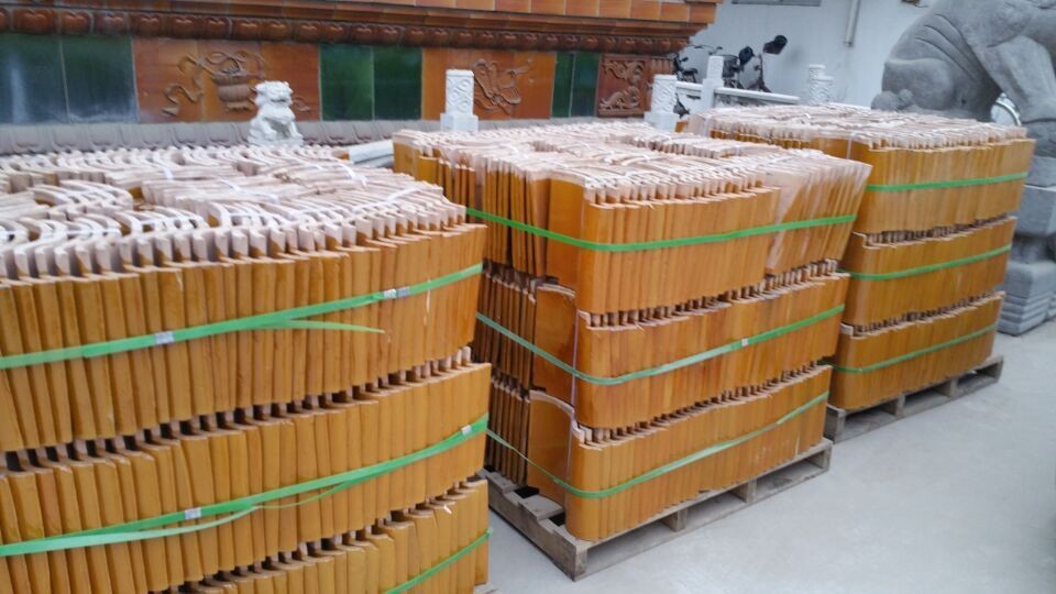 Chocolate Color Spanish Ceramic Villa Hotel Roof Clay Tiles Size 220*220mm