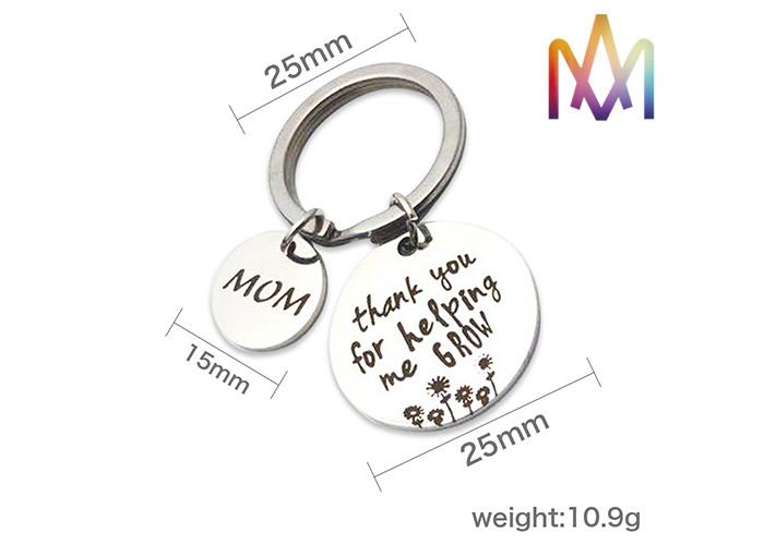 Anti Rust 10.9g Custom Shaped Mom Teacher Keychain