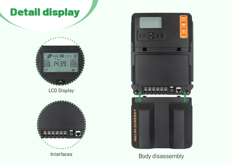 40A 12V 24V MPPT Solar Charge Controller With Max. 150V Input