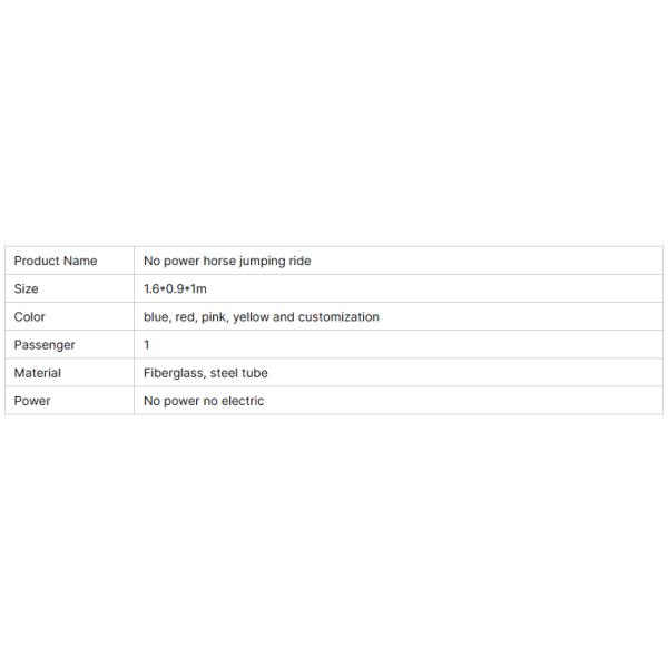 Fiberglass Spring Rocking Horse for Indoor Outdoor Playgrounds