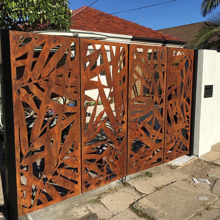 Weathering Steel Gardening Screen