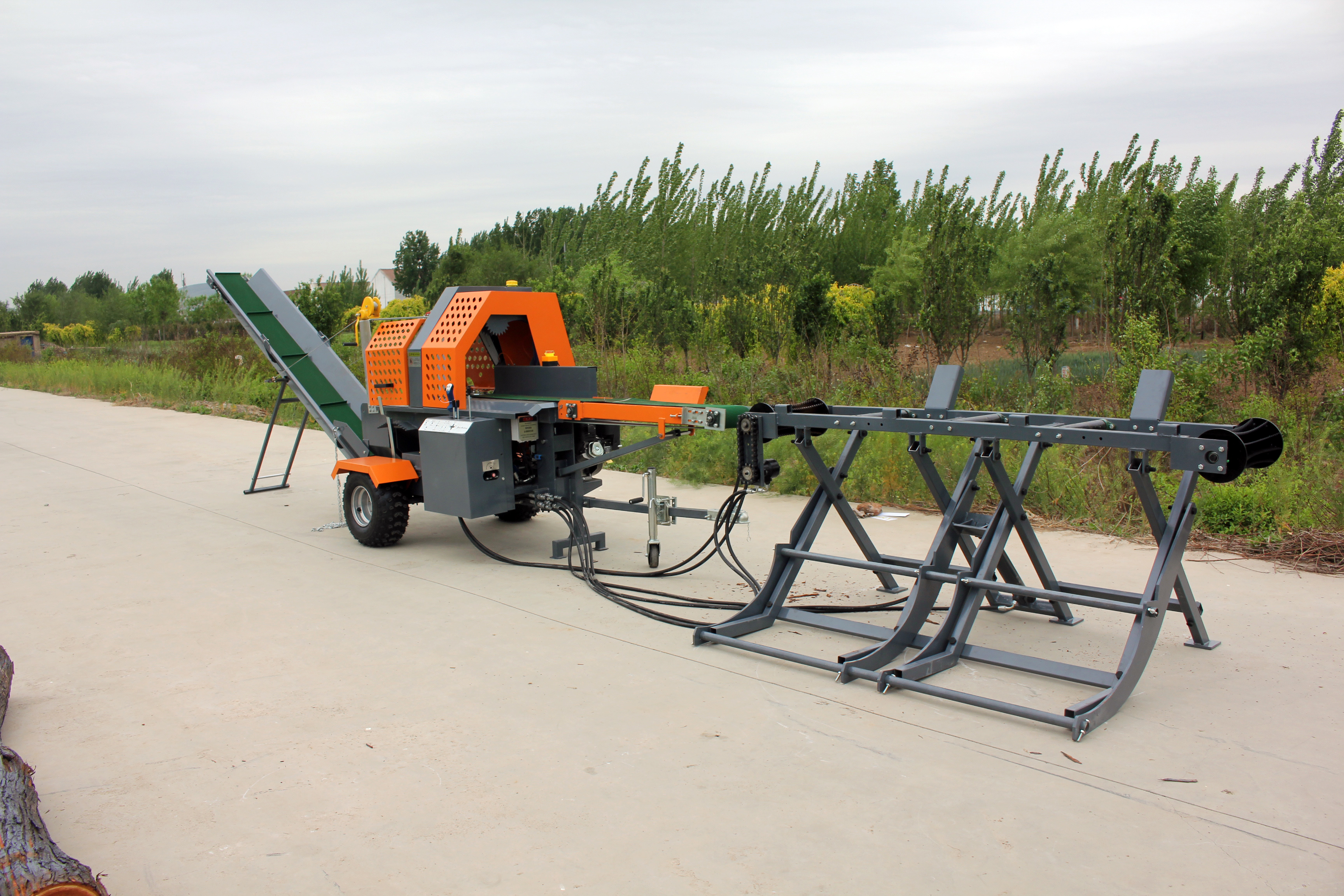 Speed Chainsaw Electric 15KW Wood Tree Splitter 6S Firewood Processor